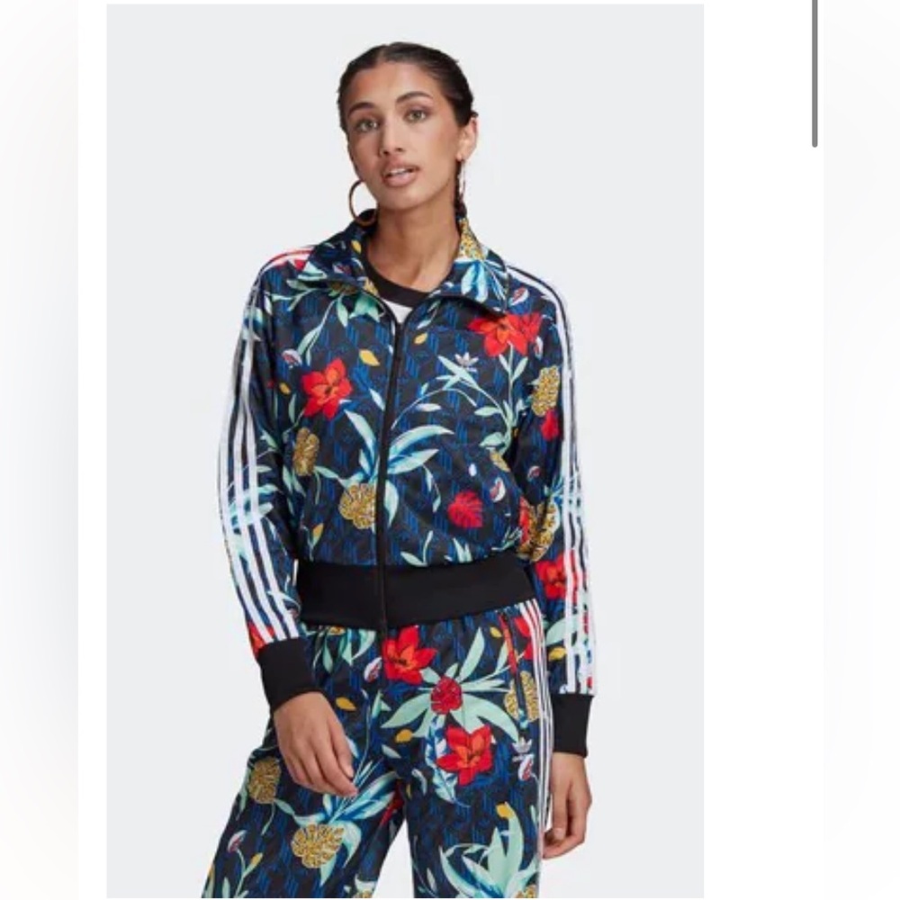 Adidas Her Studio London Tropical Floral Track Pants Jacket Set XS